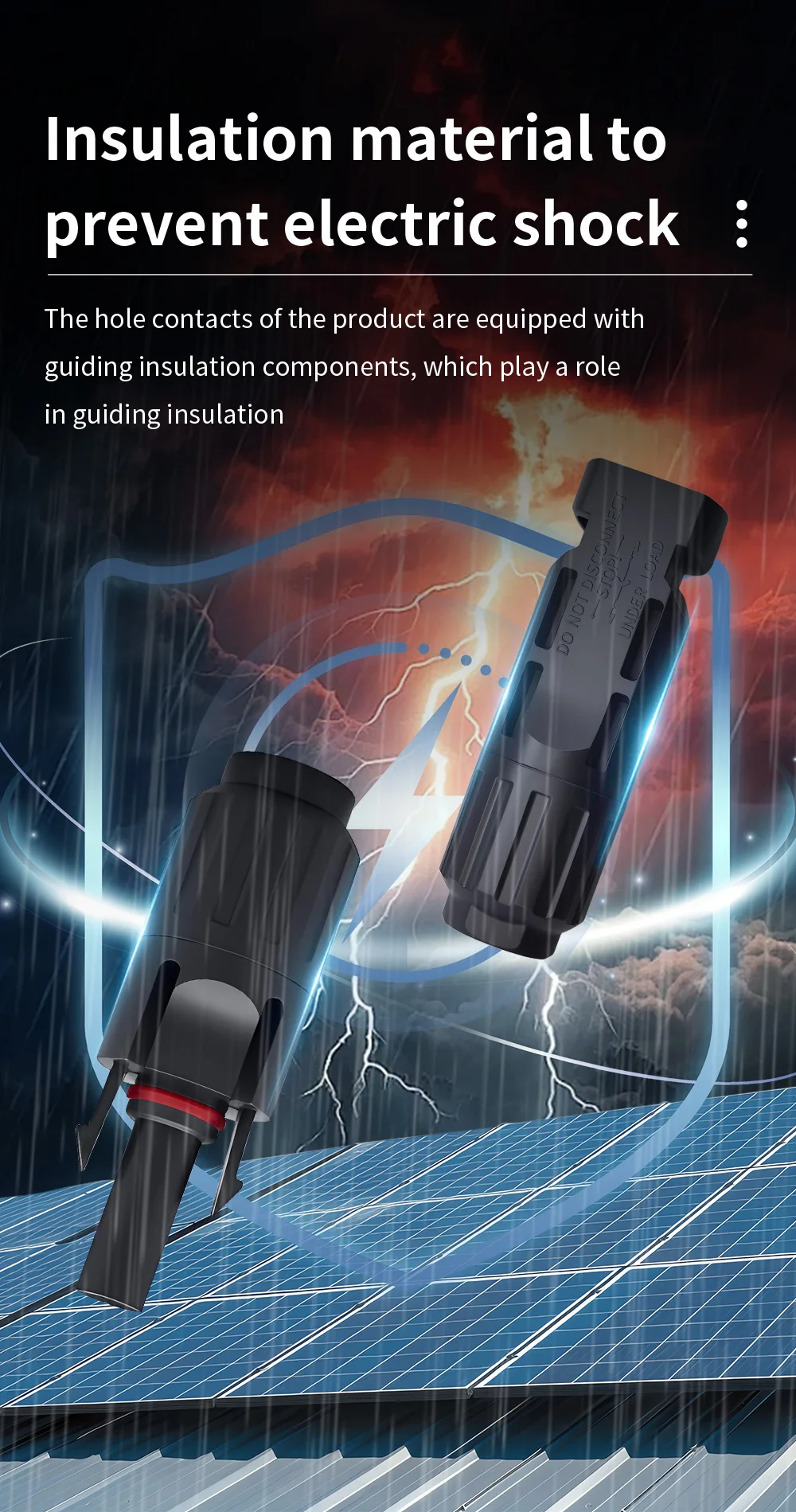 TOMZN 1000V 32A Two sets of Solar Connectors Panel Branch PV Photovoltaic Board Terminal Box Inverter Waterproof Anti-fuse