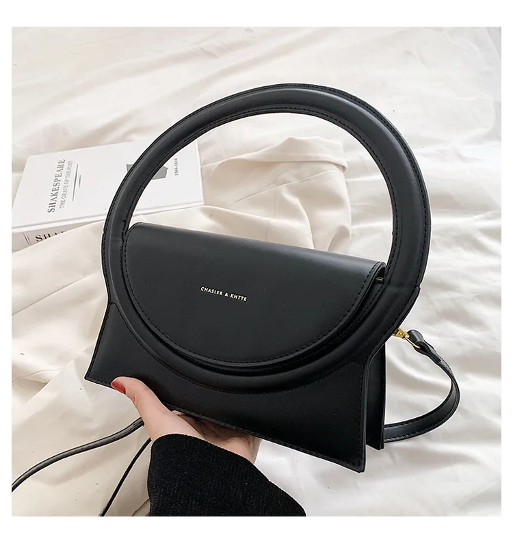 Leather Purses Chasler Khtte Bag Rivet Crocodile Leather Women's