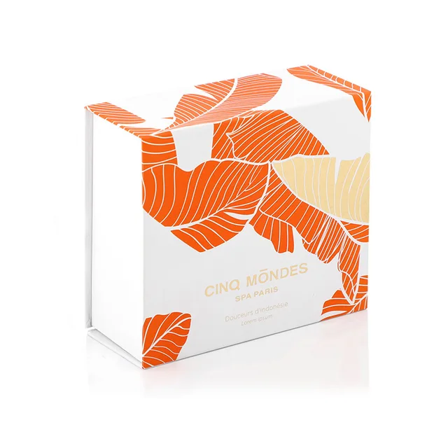 High quality custom printing brand logo foldable gift box with ribbon for luxury gift box