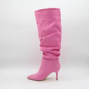 BUSY GIRL HQ1128 Winter Women's Boots Pointed Toe Tapered Heel High-top Women's Knee High Boots Super High Heels Hot Girl Style