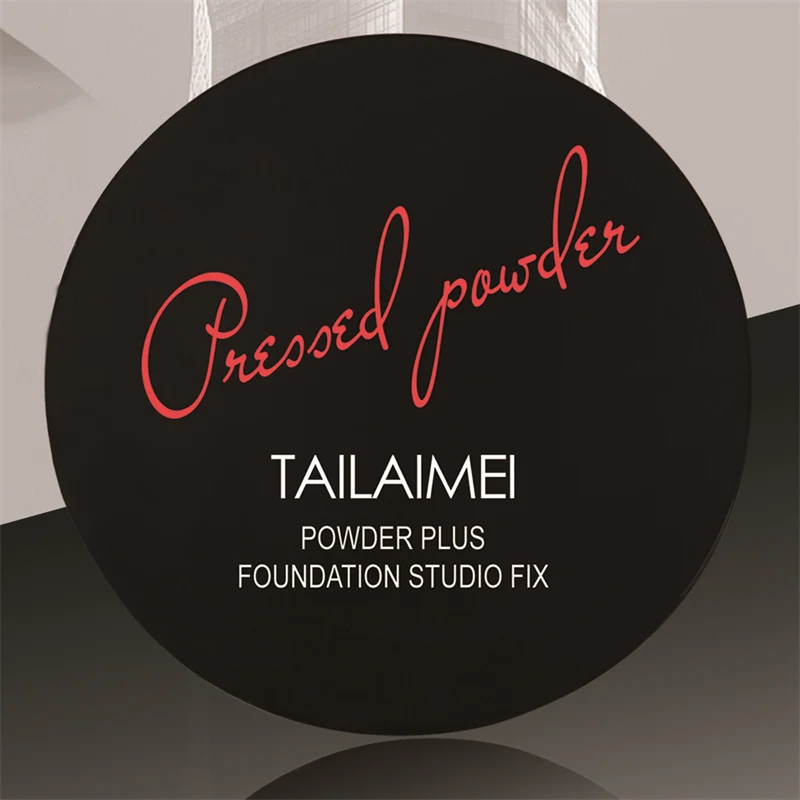 TLM Mineral Base Makeup Compact Powder Puff Face Powders Skin Full Coverage Make up Foundation and Powder Box OEM