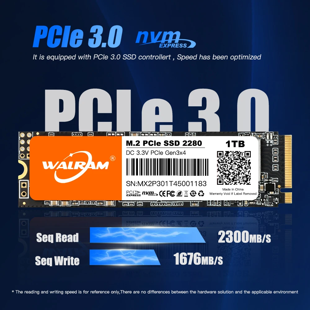 For WALRAM 1TB NVME M.2 PCIE SSD 2280 Internal Hard Drive For WALRAM 1TB NVME M.2 PCIE SSD 2280 Internal Hard Drive