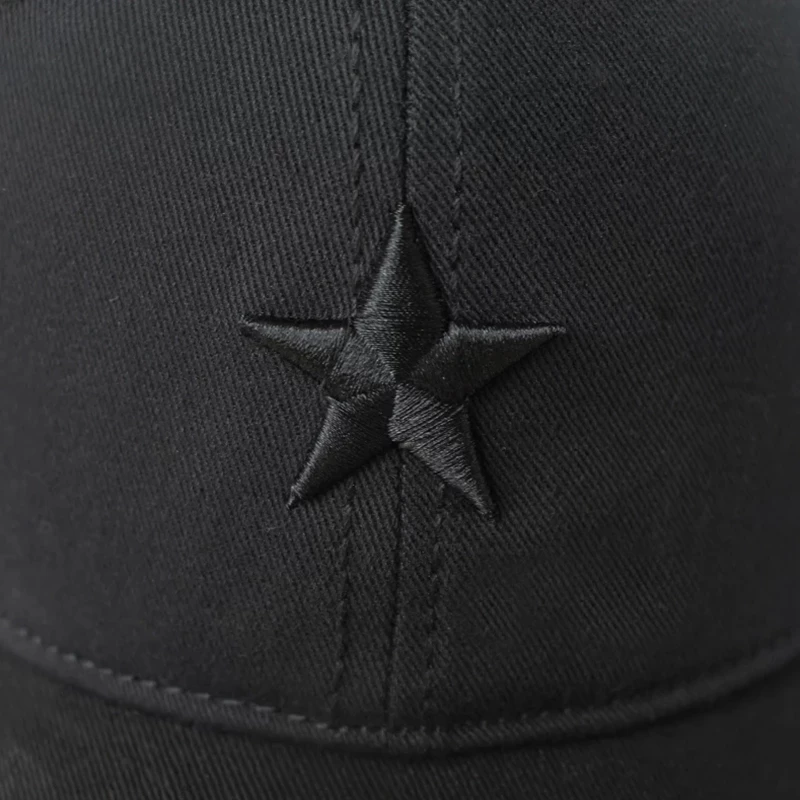 Small Minimum Order Custom Made 3d Embroidery Red Star logo Sports Baseball Hat Caps for Men
