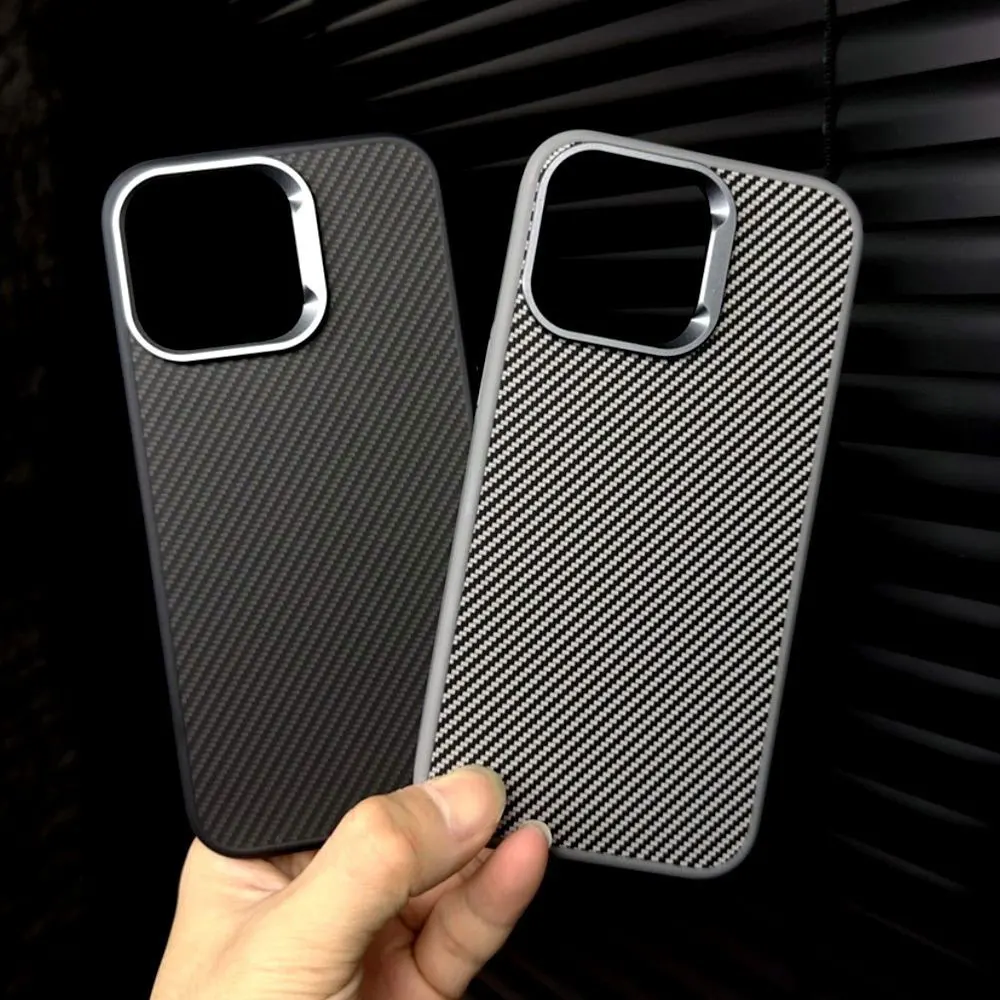 Laudtec Sjk844 Real Carbon Fiber Phone Case Shockproof Cover Skin Friendly Thin Shell For Iphone 16 15 14 13 12 11 Plus Pro Max