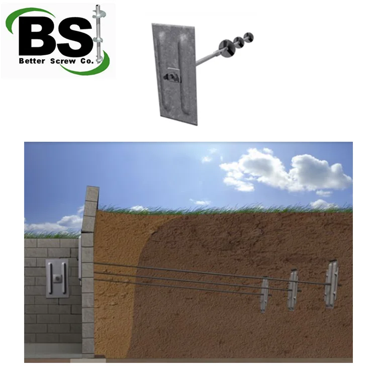 Gravity Retaining Wall Block Helical Tie Back Anchors for Foundation Repairs