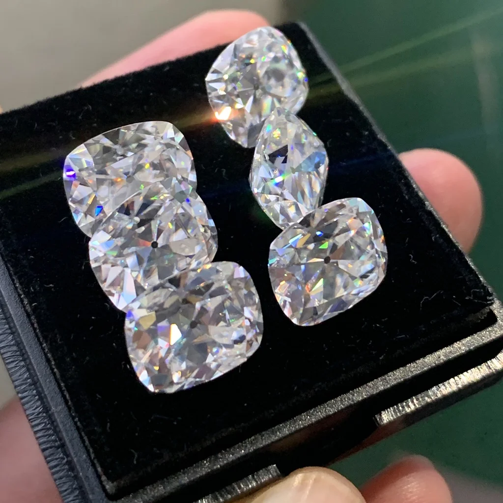 Elongated Cushion Moissanite 5ct D VVS1 Synthetic Diamond