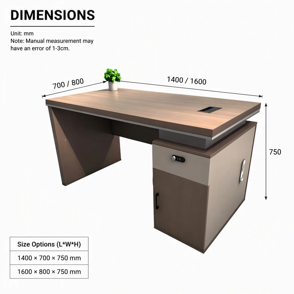 Modern Work Station Desks with Drawers Office Executive for Room Table Set Bureau Base Photos Furniture Factory Customization image 3