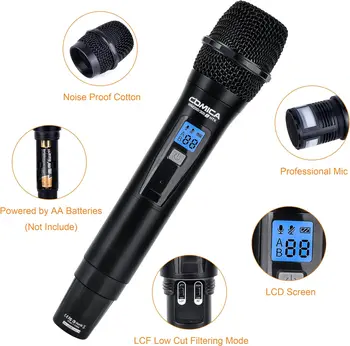 Comica CVM-WM200/300II HTX UHF 96-Channel Single Wireless Handheld Transmitter for WM200IIA WM300IIA Lavalier Microphone System detail image