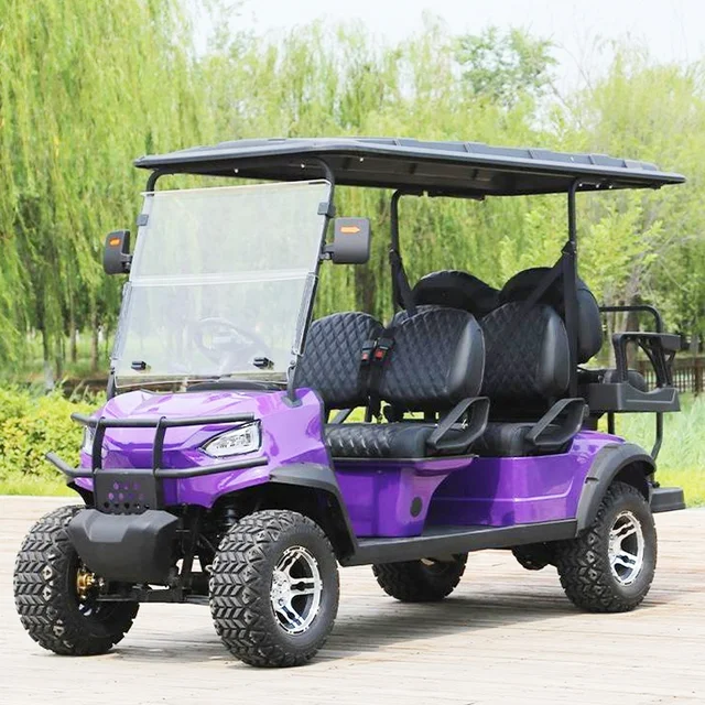 Hot Selling Farm Utility Off-road Electric 6-seater Golf Cart with Folding Windshield CE Prices Electric Golf Car 3 - 4 Left 120