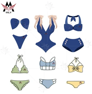 MLY Swimwear Sexy Open Women Thong Bikinis Print Bikini Womens Swimsuits Sexy Bikini