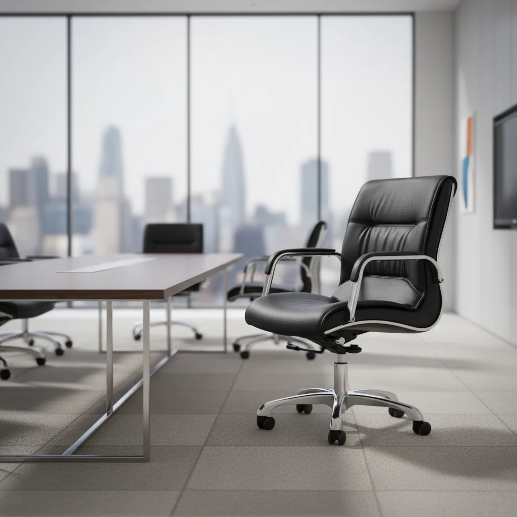 Modern Design Ergonomic Leather Executive Office Chair with Adjustable Height 2