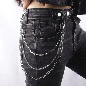 Heart rings Wallet chain, Belt chain, Jeans, grunge, goth, punk, denim 90's
