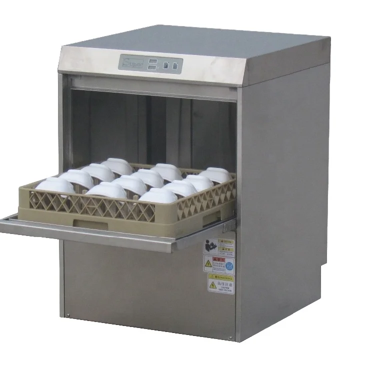 Countertop Dishwasher Machine Commercial Inglassial Built-in Electric and Gas Powered Stainless Steel Table Top 40basket / H)