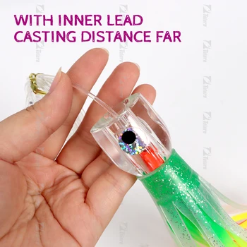 9Inch Resin Head for Ocean with High Carbon Steel Hook Trolling Bait for Marlin Tuna Fishing – Trolling Lure – view 5