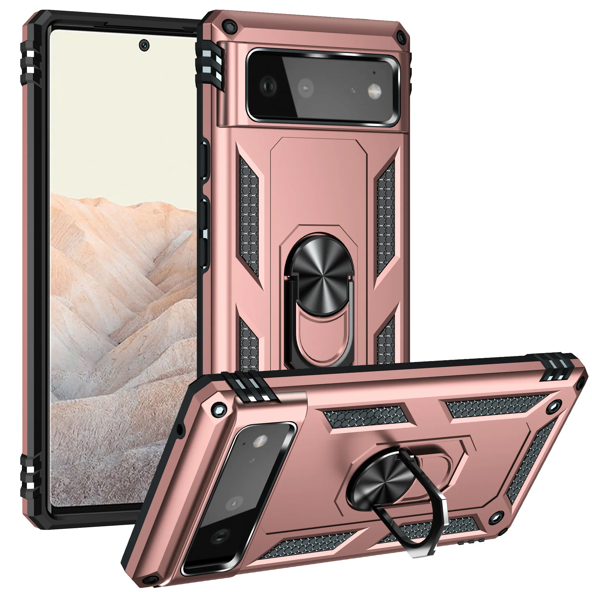 Soporte De Anillo Magnético Para Coche Funda De Teléfono De Tpu Pc A Prueba De Golpes Anticaída Para Google Pixel 6 Pro Novedad Buy Para Google Teléfono Caso Caso De Teléfono De Google Para Google