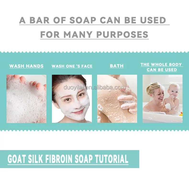 100g Silk Protein Skin Repair Soap Bar Handmade Silk Protein Foam Bath