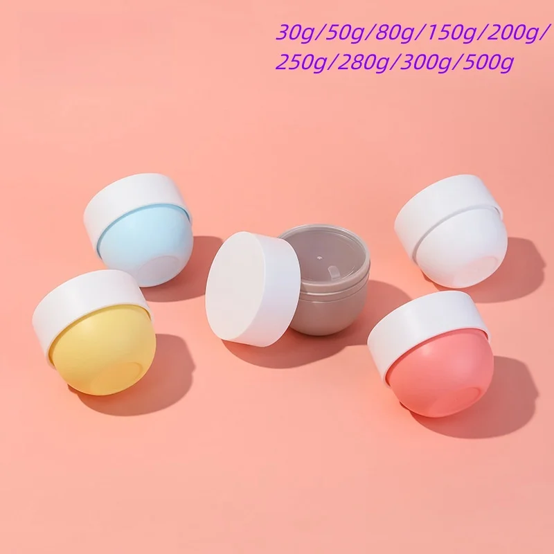 30g 50g 80g 150g 200g 250g 280g 300g 500g Custom Body Cream Containers Packaging Plastic Bowl Shape Cosmetic Jar