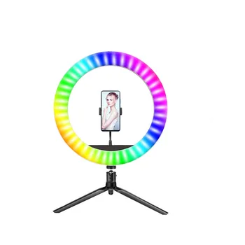 32cm Dimmable RGB Full Color LED Selfie Ring Light 13 Inch MJ30 Soft Ring Light Camera Phone Photography Video  Led Light Hoop