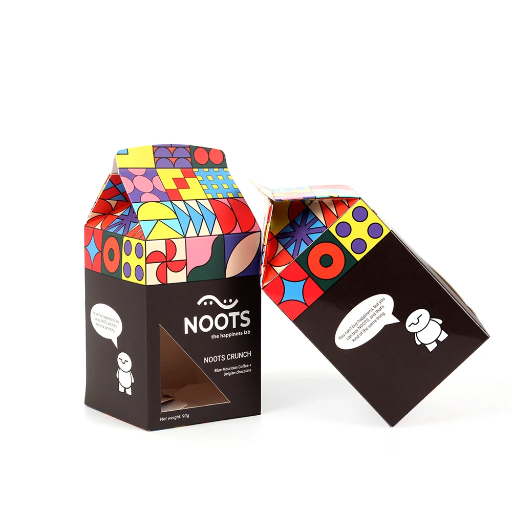 Подарочные коробки из крафт-бумаги с принтом на заказ, розового цвета, в форме молока, Упаковочная бумажная коробка