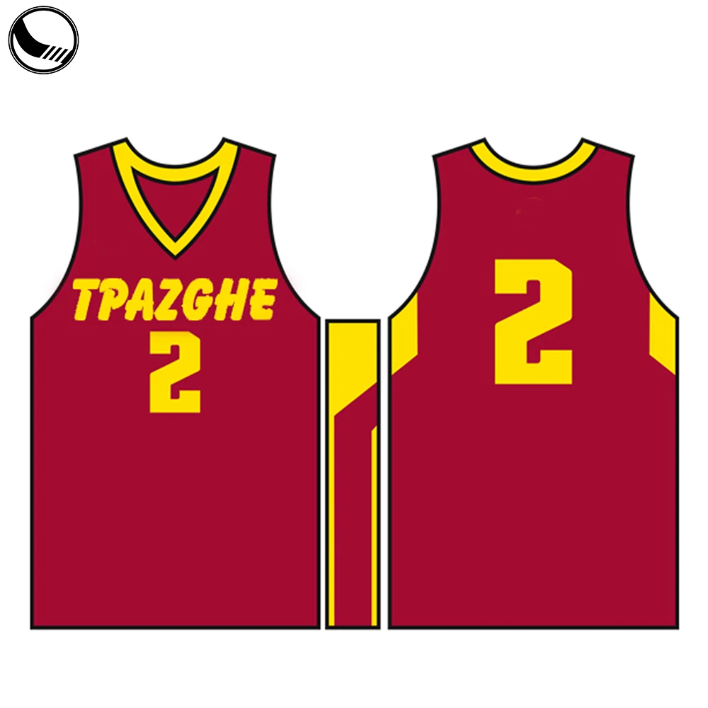 Custom Embroidered Simple Design Reversible Mesh Basketball Jersey