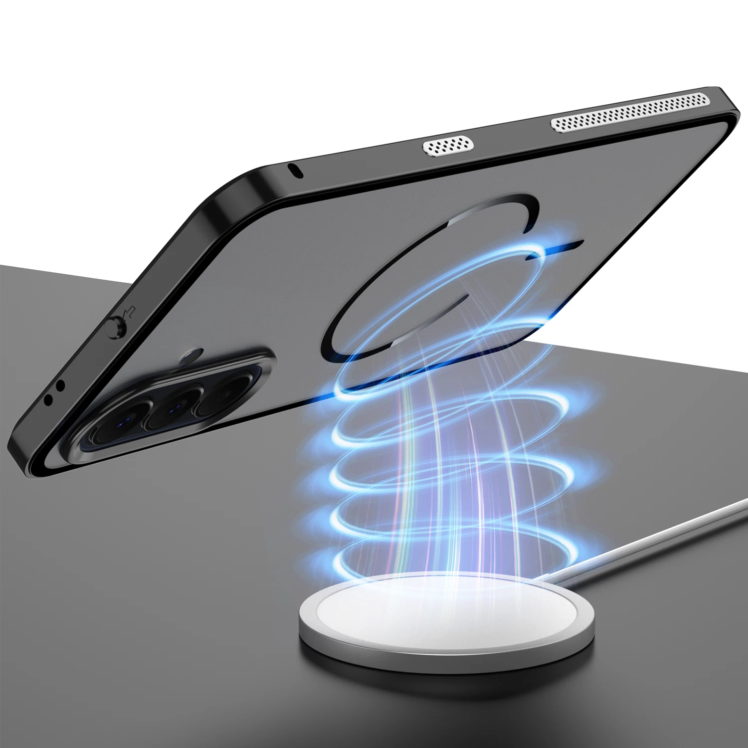 For Samsung Galaxy S26 Ultra S25 S24 Plus A57 A37 Frosted Magnetic Case Metal Frame Aluminum Alloy Bumper Buckle Matte Case Capa
