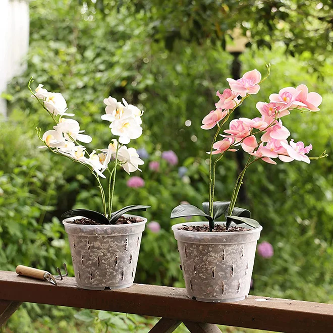 Wholesale Orchid Pot With Holes and Saucers Clear Plastic Orchid Pots for  Indoor Outdoor Flower Plants Gardening Pots