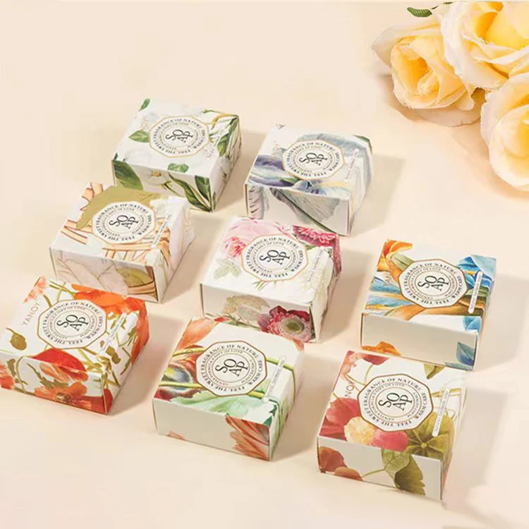 Premium Sustainable Transparent Paper bar Soap Packaging Customize Gift Box Liquid Packaging for Soap