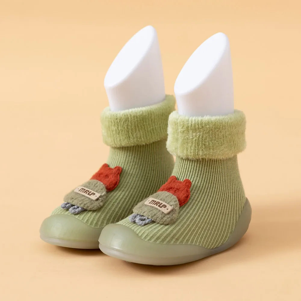 Children Floor Socks Cute Cartoon Non-slip Rubber Sole Casual Baby Toddler Shoes