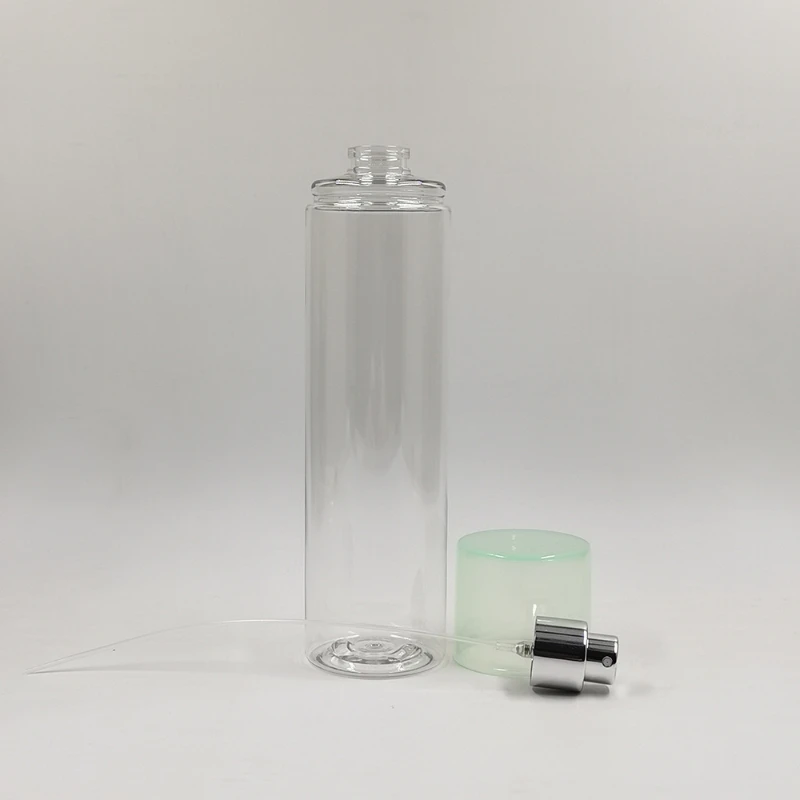 Empty Cosmetic Plastic Bottles for Sale 250ml Pet Perfume Spray Bottle With Aluminum Sprayer Packaging