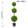 Arbre topiaire artificiel triple cyprès, vert clair