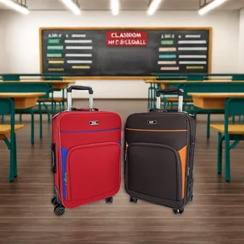 Wholesale 3 Piece Expandable Luggage 4 Spinner Wheels Nylon Soft Fabric Eva Suitcase Set