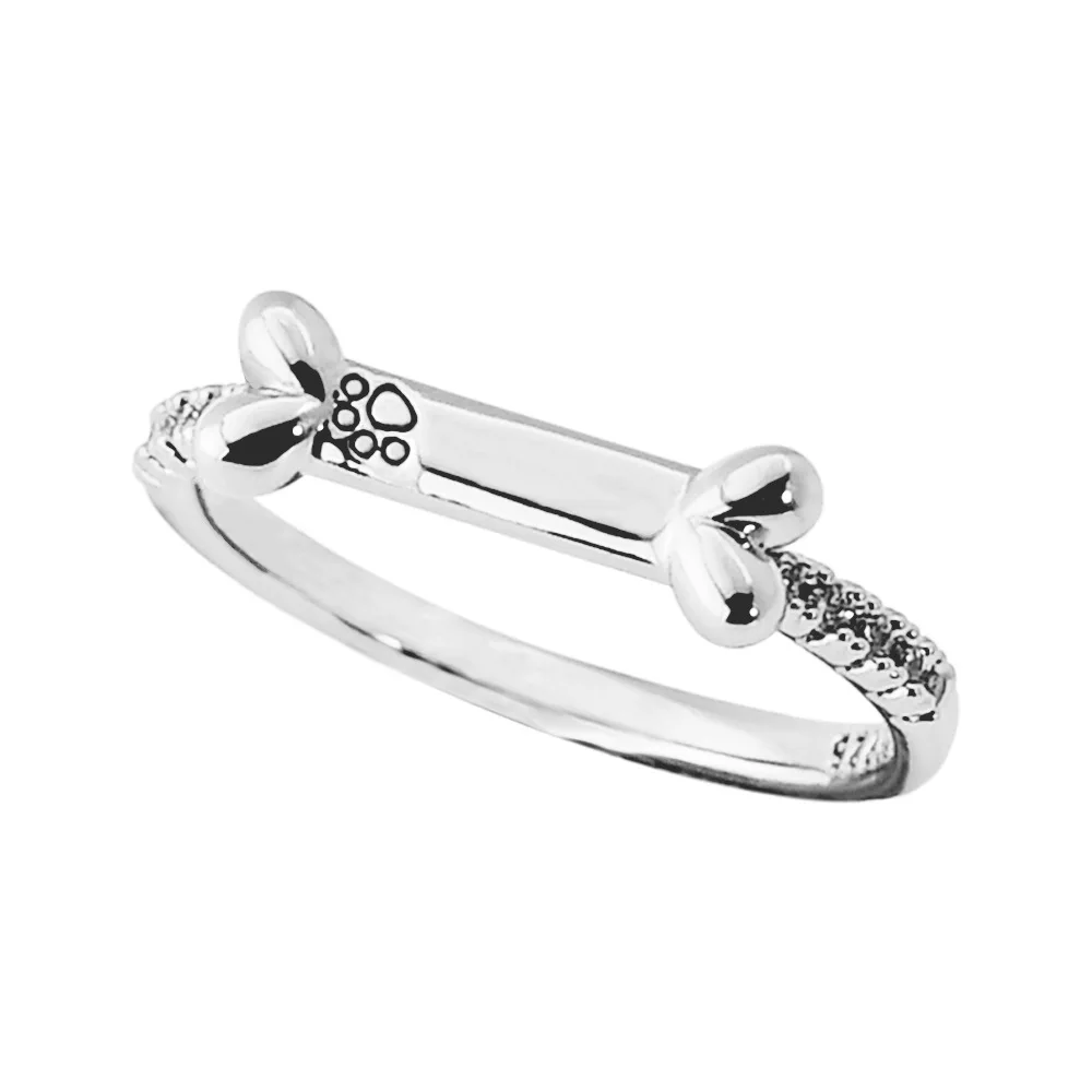 dog bone ring with name