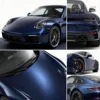 Raso metallizzato lucido blu imperatore