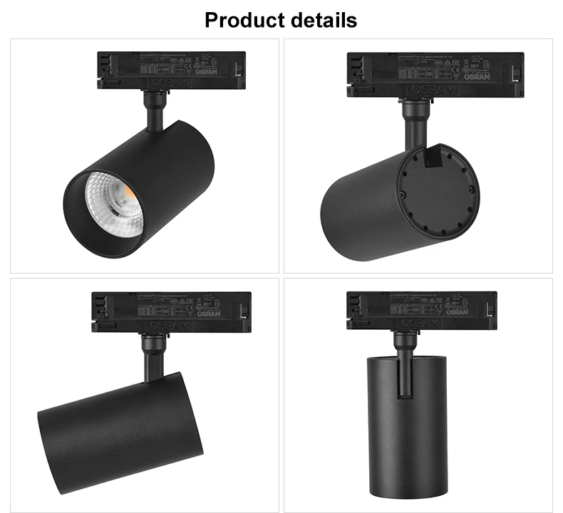 CRI90 anti glare flicker free smart dimmable 32W LED COB track light fixture
