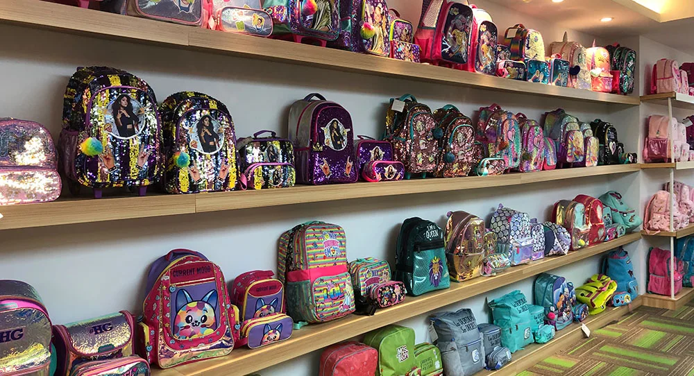 sample school backpac
