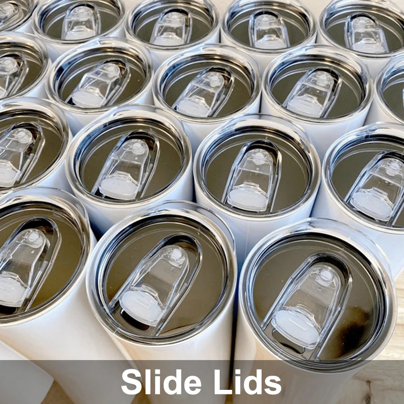 Бесплатная доставка со склада в США 20 унций 20 унций самодельные двойные стенки из нержавеющей стали тонкие прямые белые чашки сублимационные заготовки стакан