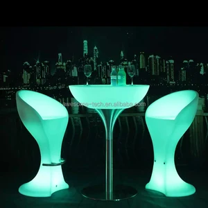 Hot Sales Night Club LED Stools bar Chair 72 Color Luminous Lighting Plastic LED Decorative Chair Light Furniture