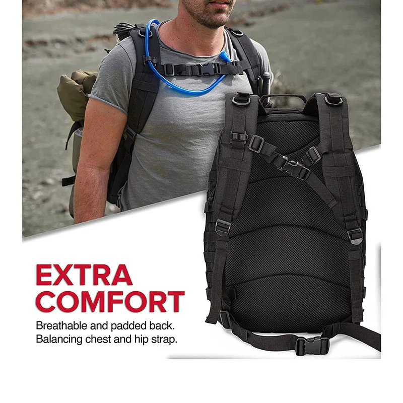 Custom Large Capacity Tactical Backpack Waterproof Assault Pack Rucksack High Quality Tactical Camping Backpack