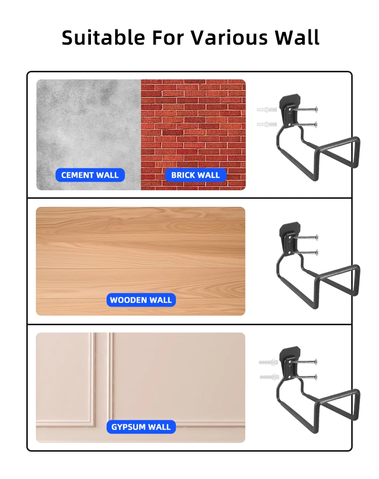 YOUPON YBH-GH830 Home Storage System Metal Wall Mount Kitchen Garage Hooks for Hanging Garden Hose High Load Bearing Easy supplier