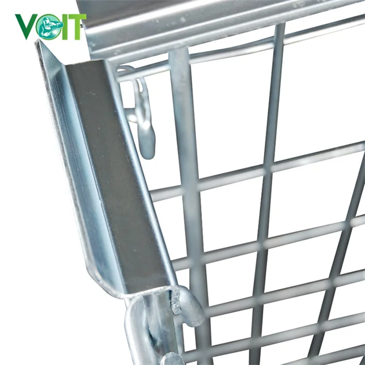 VOIT Material Handling Industrial Storage Stackable Folding Bottomless Cage