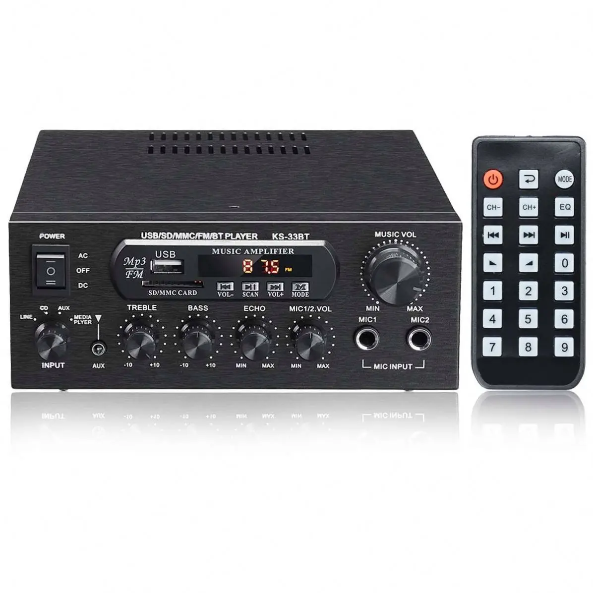 KS-33BT HiFi Digital Amplifier - Bluetooth Stereo, USB, FM Radio