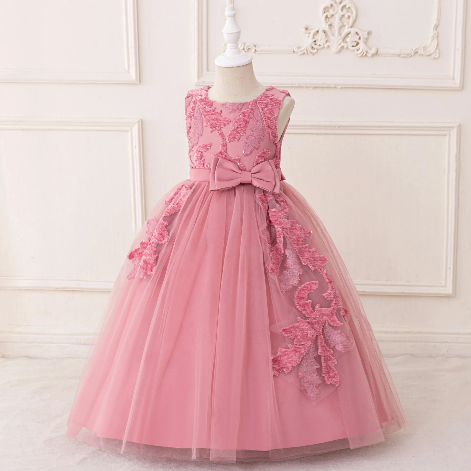 red dress princess Handmade Tulle Embellished Red Prom Evening Dress Customize Size I Retro Fairy