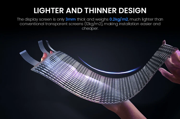 Led Glass Stick Flexible LED Film - Transparent Display for Glass Windows
