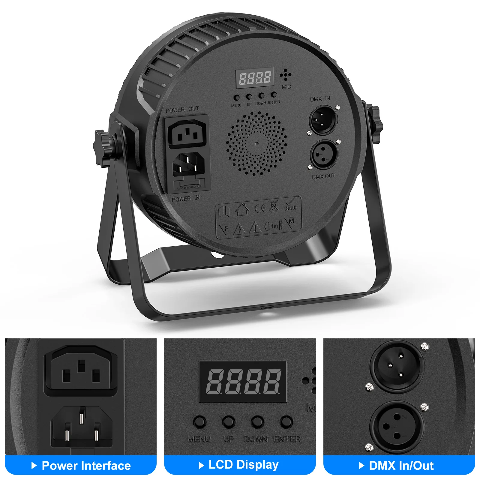 U King 80W RGBW 4 in 1 LED Stage Par Lights for Wedding Uplighting