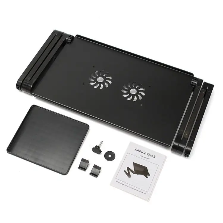 Computer Table Aluminum Alloy Folding Adjustable Laptop Stand Notebook Computer 360 Degree Computer Desk for Bed Nearpow