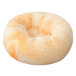 New Fashion Luxury Soft Plush Warm Round Plush Fluffy Donut Pet Beds Cushion Sofa Cat Dog Bed NO 5