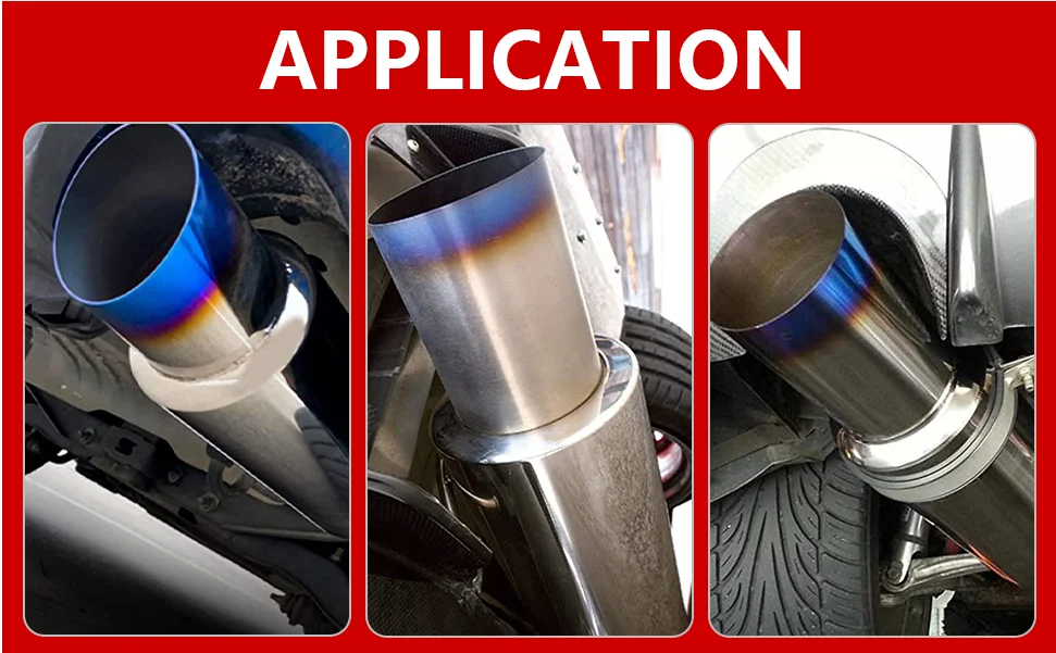 Universal Hks Style Exhaust Pipe Silencer With Titaniumeffect Tip Accept Customization Buy