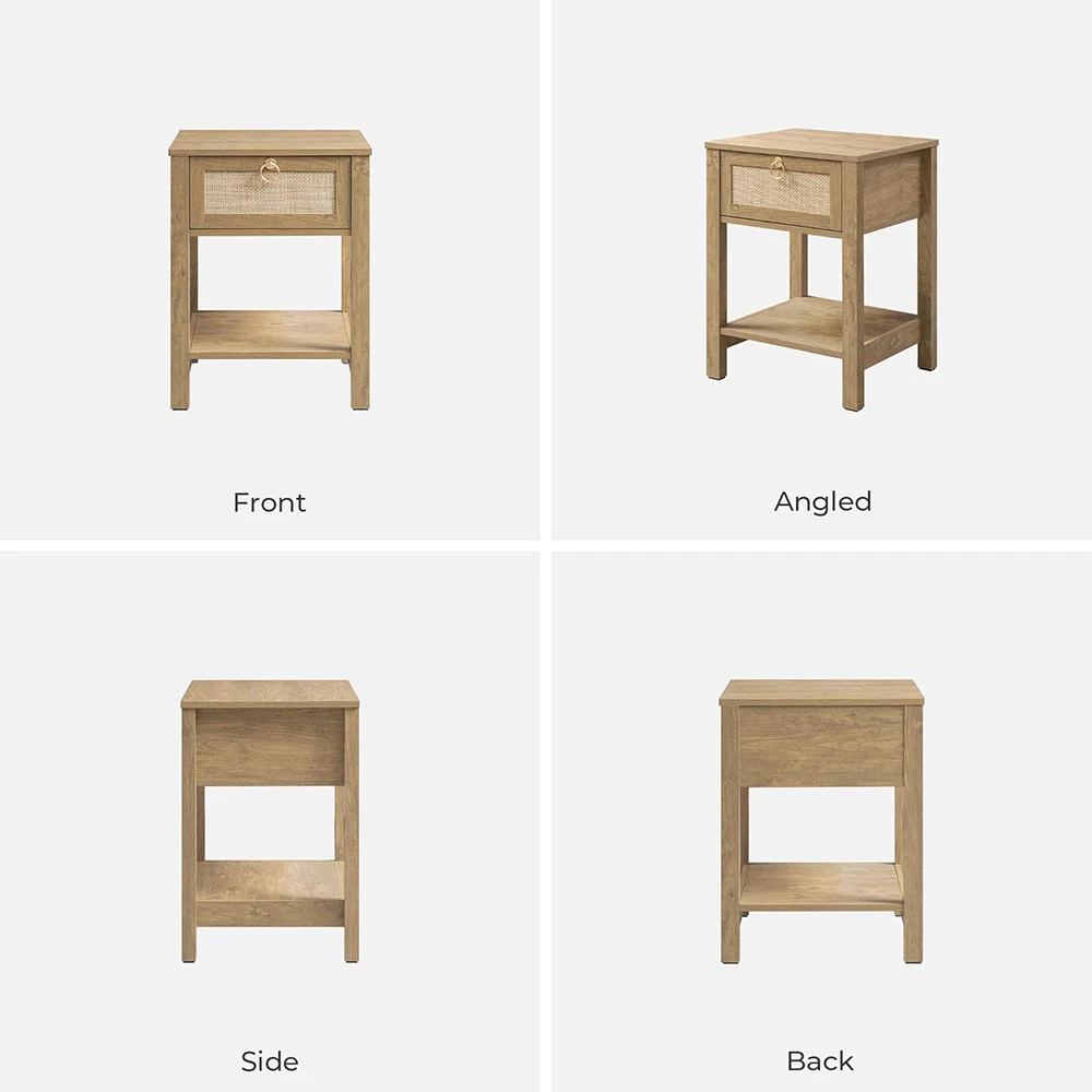 product modern rattan nightstand with brass knobs bedroom storage for small spaces home furniture-8