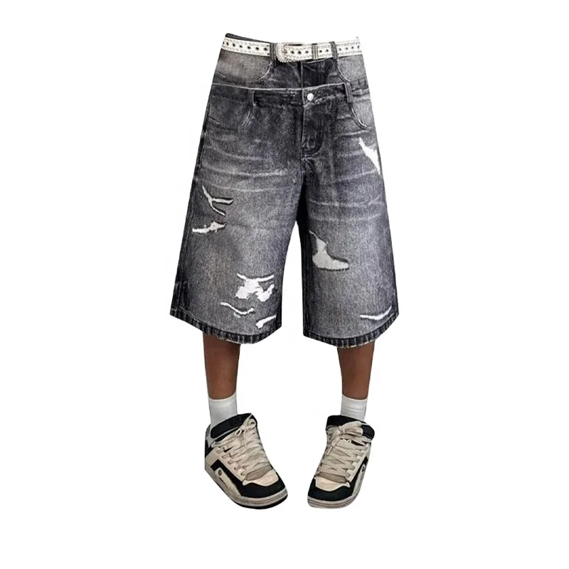 Shop Unique Clothing Manufacturers Custom Baggy Denim Shorts for Men
