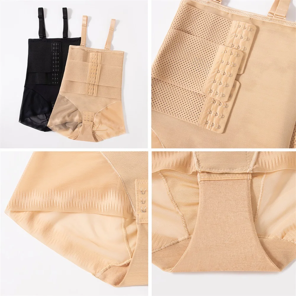Wholesale Full Body Butt Lift Shaping Panties Underwear Shoulder Strap Tummy Control Shapewear Women Waist Trainer Shaper manufacture